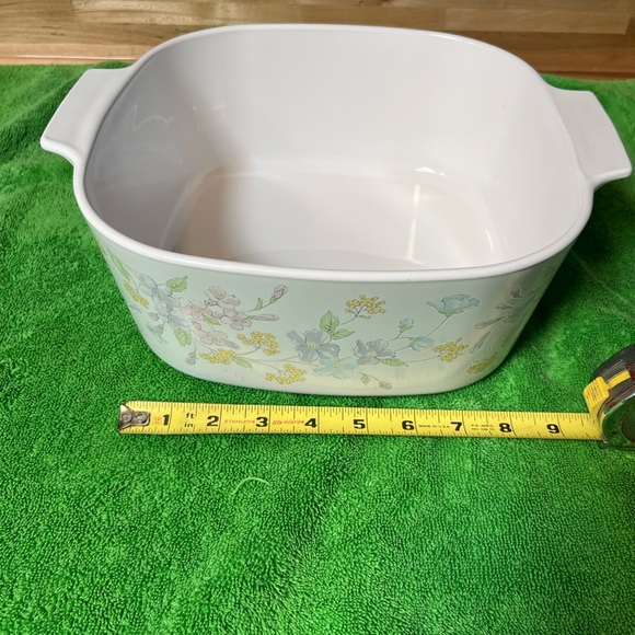 Vintage Corning Ware Pastel Floral Bouquet 5 L Baking Dish Pyroceram EUC - Picture 2 of 10